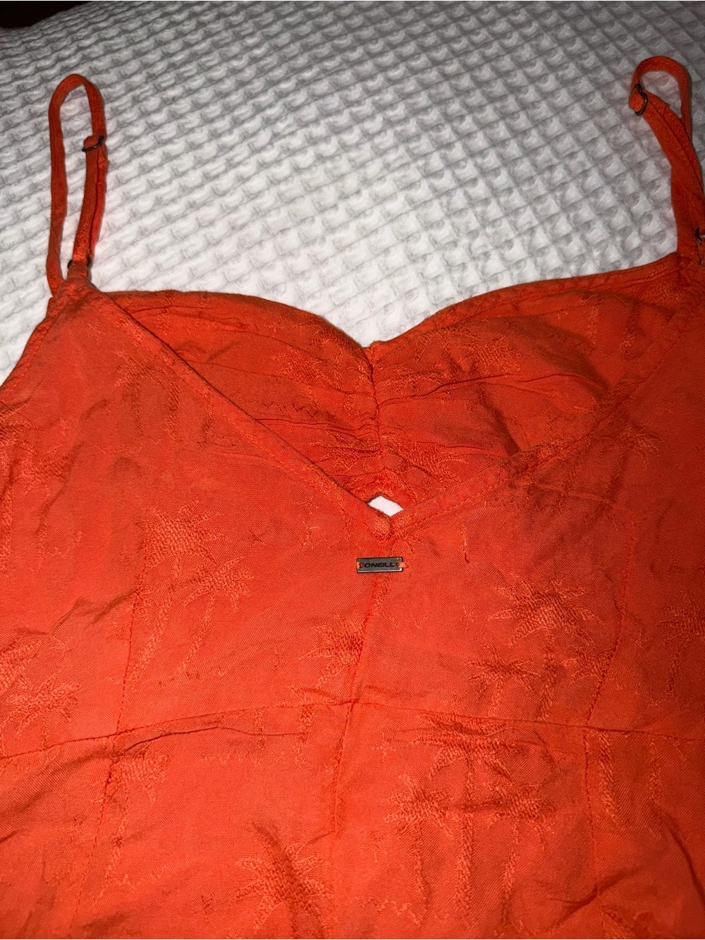O'Neill Orange Mini Dress with Spaghetti Straps - Picture 5 of 8